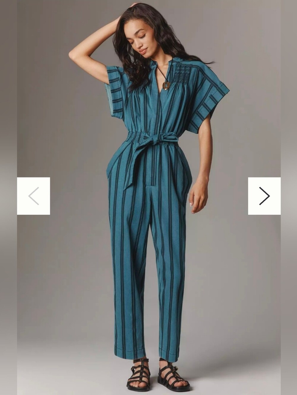 Designer Hope for Flowers by Tracy Reese Belted Denim Jumpsuit NWOT